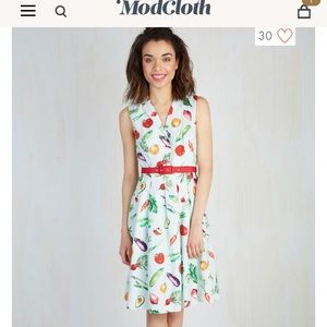 Rare vegetable print dress